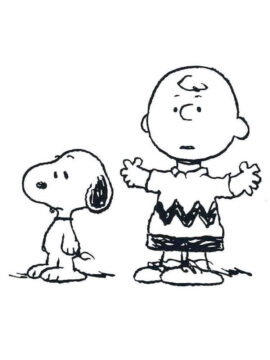 Dibujo de Snoopy y Charlie Brown para Colorear