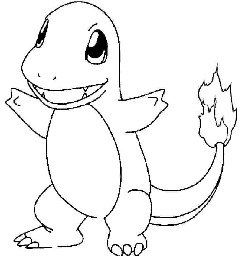 Dibujo de Adorable Charmander para Colorear