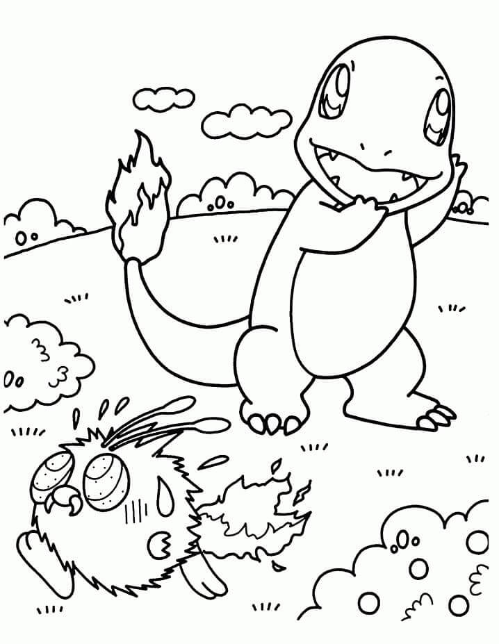 Dibujo de Charmander 10 para Colorear