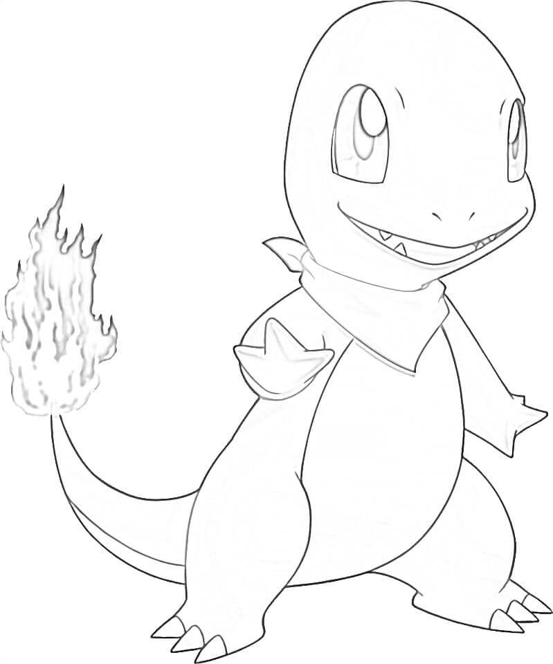 Dibujo de Charmander 3 para Colorear