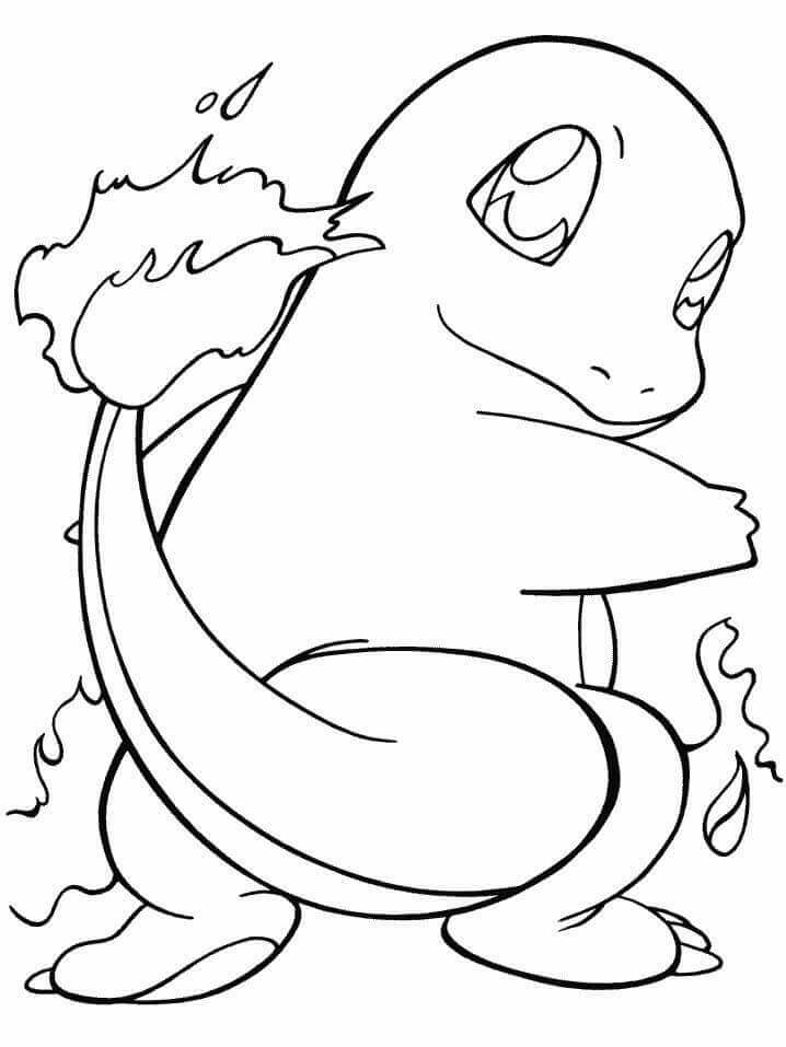 Dibujo de Encantador Charmander para Colorear