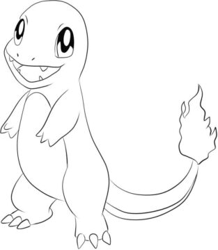 Dibujo de Lindo Charmander para Colorear