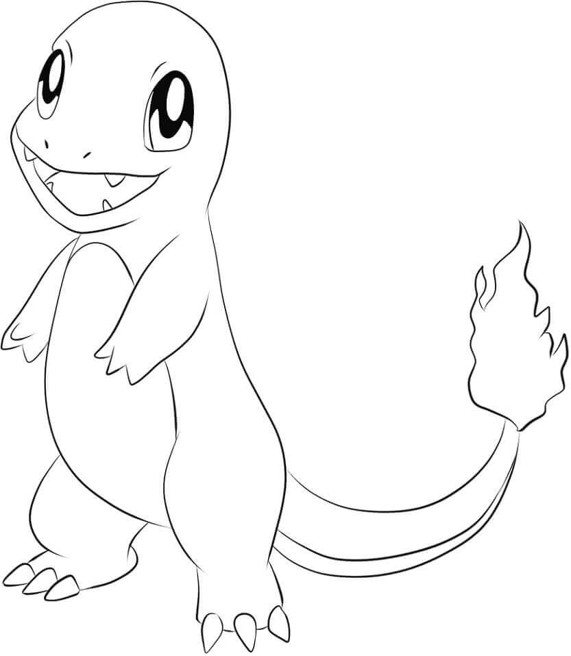 Dibujo de Lindo Charmander para Colorear
