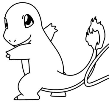 Dibujo de Pokémon Charmander 2 para Colorear