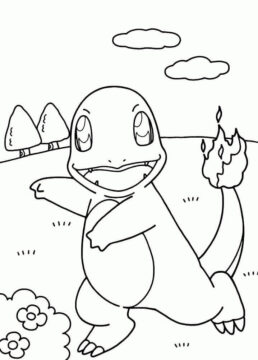 Dibujo de Pokémon Charmander 3 para Colorear