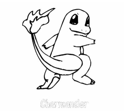 Dibujo de Pokémon Charmander 5 para Colorear