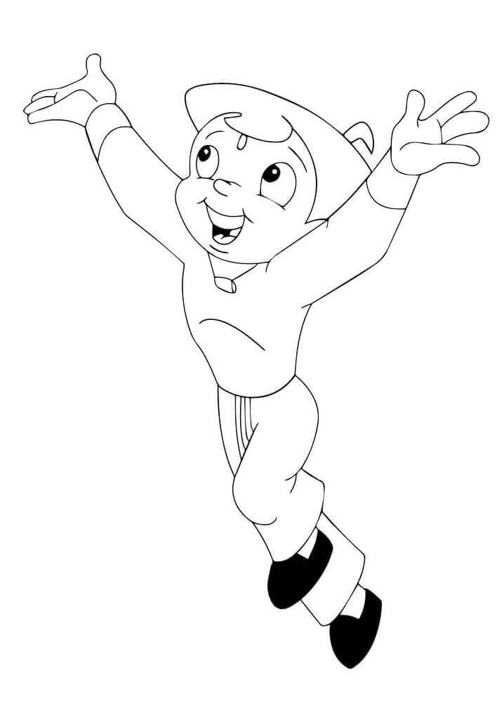 Dibujo de Feliz Chhota Bheem para Colorear