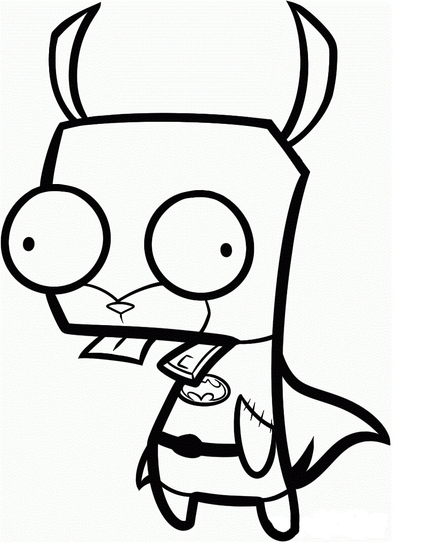 Dibujo de Ardilla Chibi Batman para Colorear