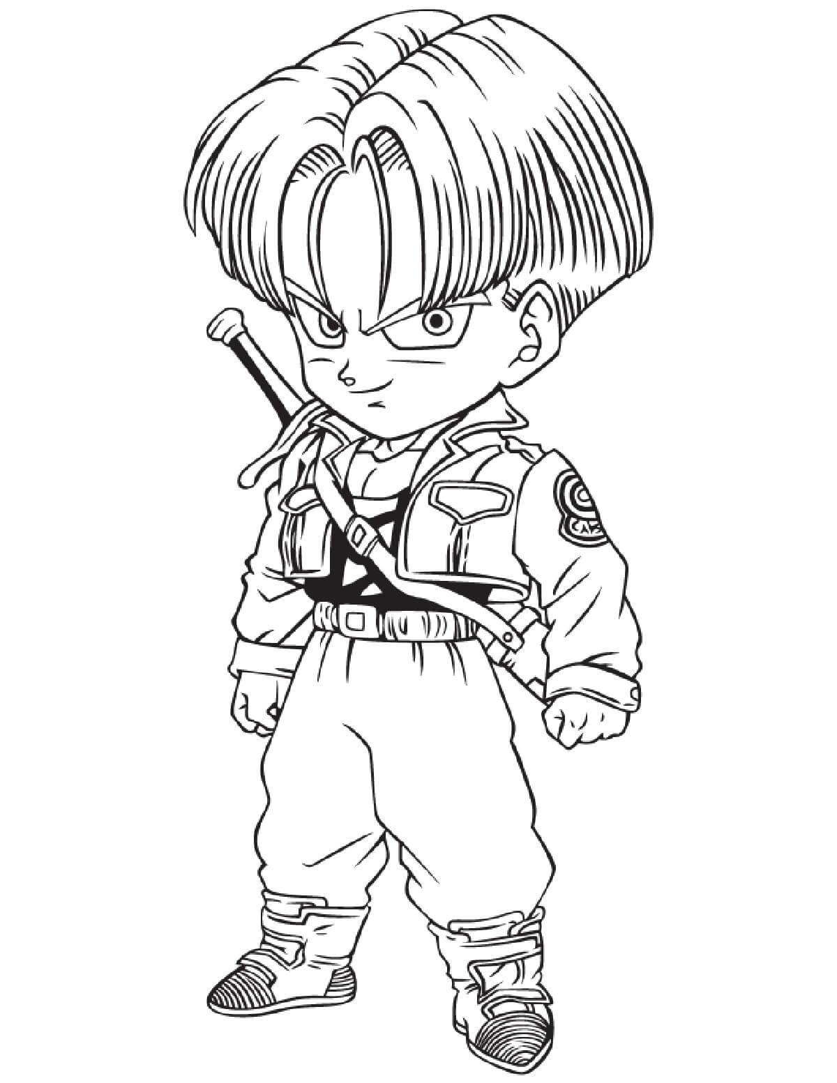 Dibujo de Bonitos Baadores Chibi para Colorear
