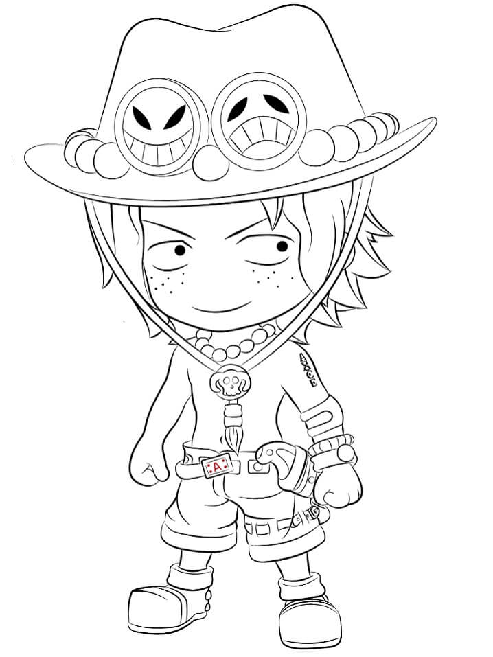 Dibujo de Chibi Ace para Colorear