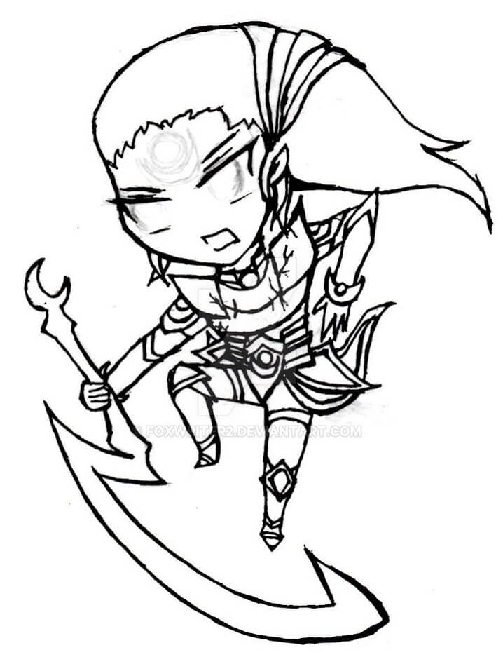 Dibujo de Chibi Diana para Colorear
