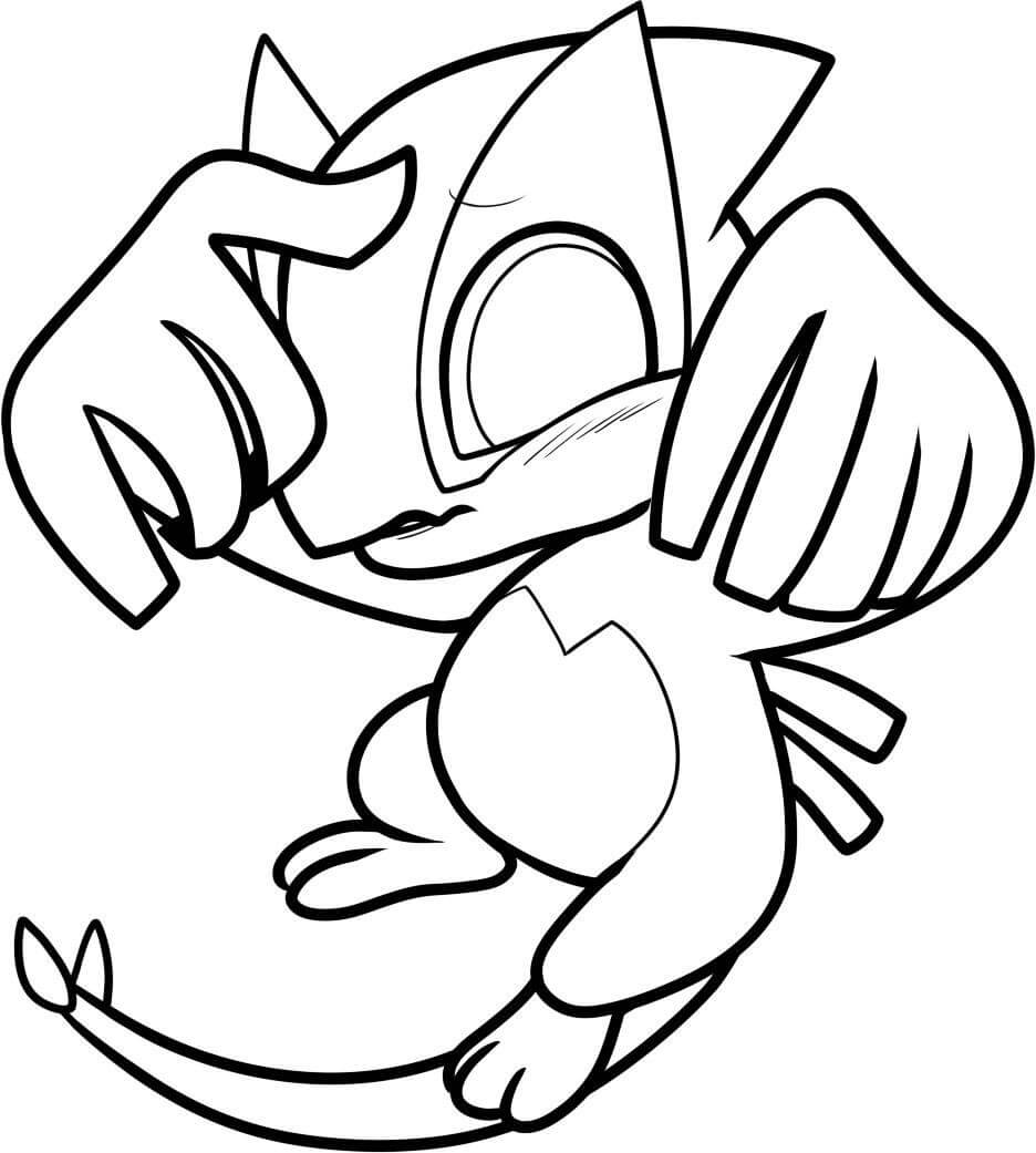 Dibujo de Chibi Lugia Pokémon para Colorear