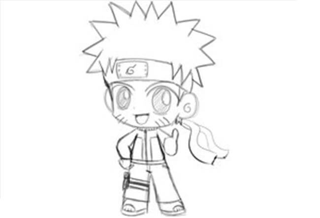 Dibujo de Chibi Naruto 1 para Colorear