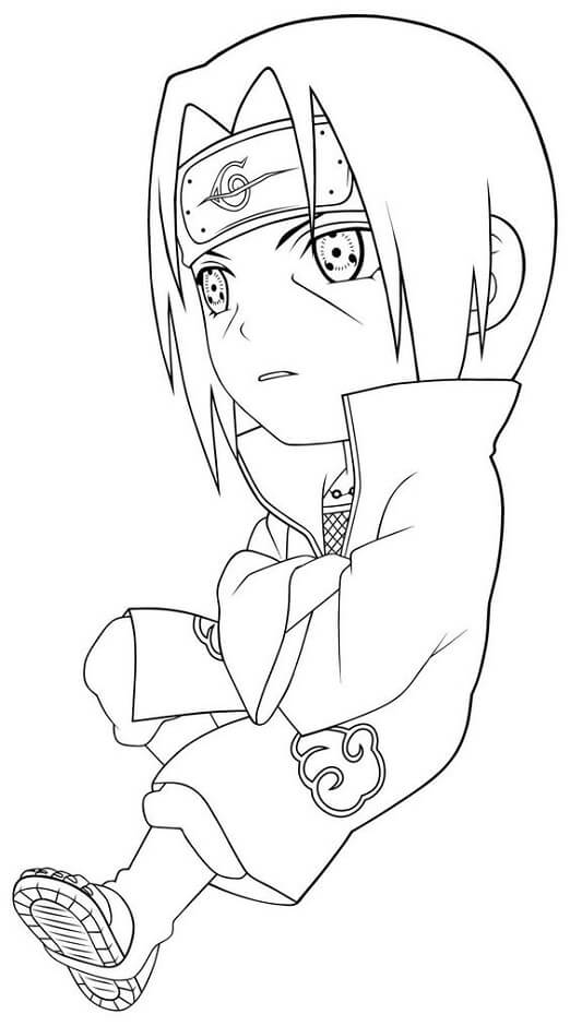 Dibujo de Chibi Uchiha Itachi para Colorear