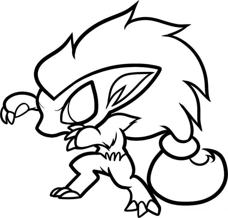 Dibujo de Chibi Zoroark para Colorear
