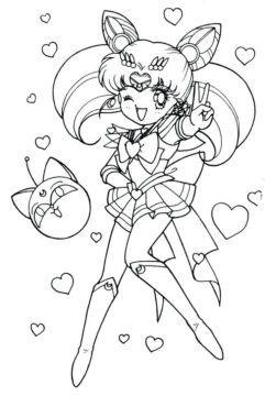Dibujo de Preciosa Chibiusa para Colorear
