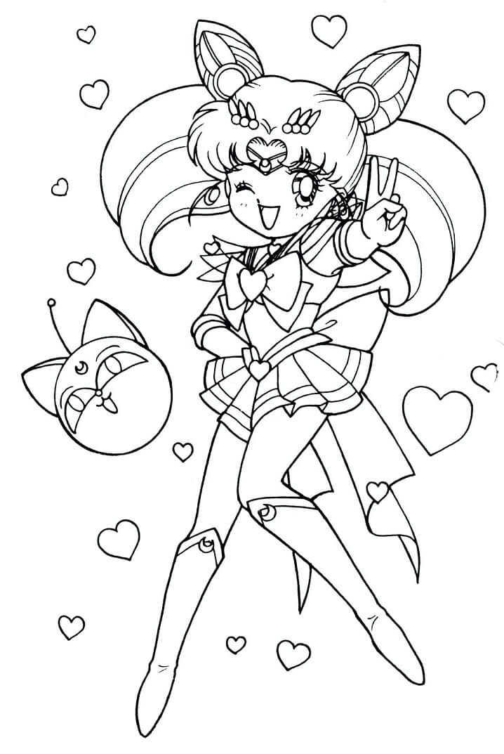 Dibujo de Preciosa Chibiusa para Colorear