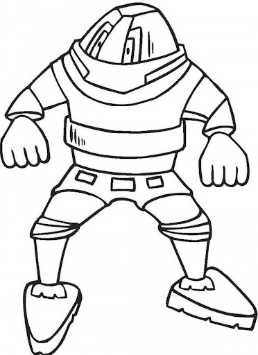 Dibujo de Chico Robot Imprimible para Colorear