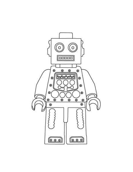 Dibujo de Chico Robot Lego para Colorear