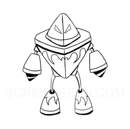 Dibujo de Chico Robot Monstruo para Colorear