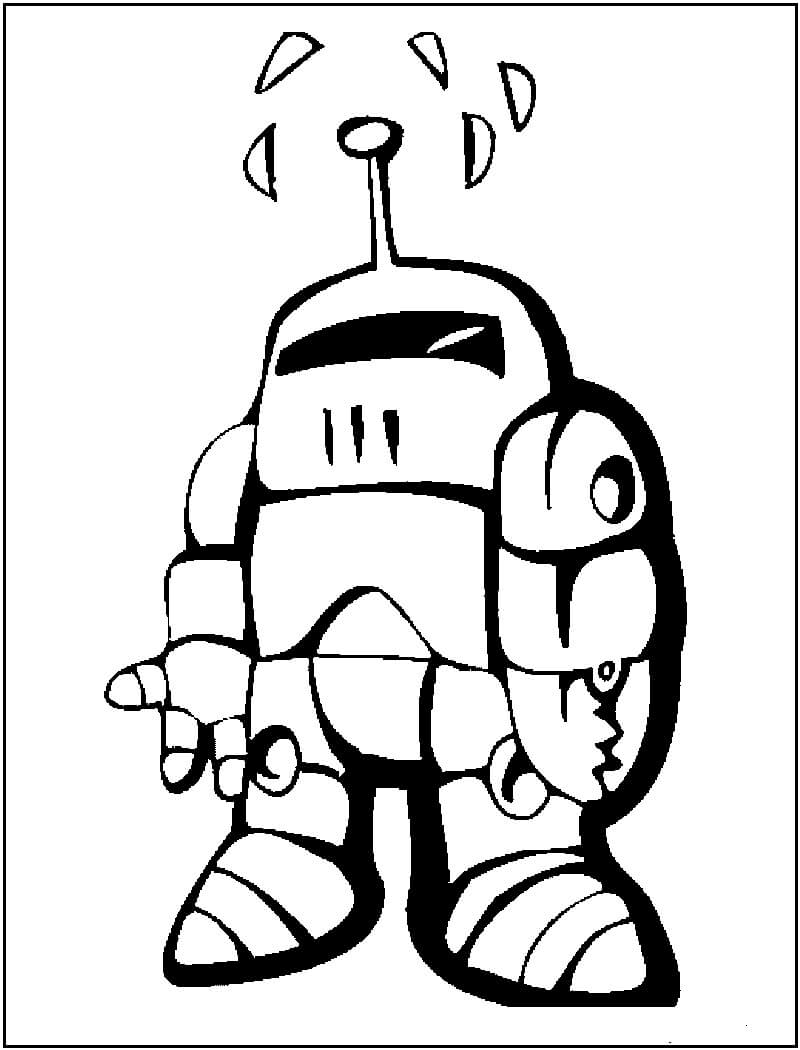 Dibujo de Chico Robot Perfecto para Colorear
