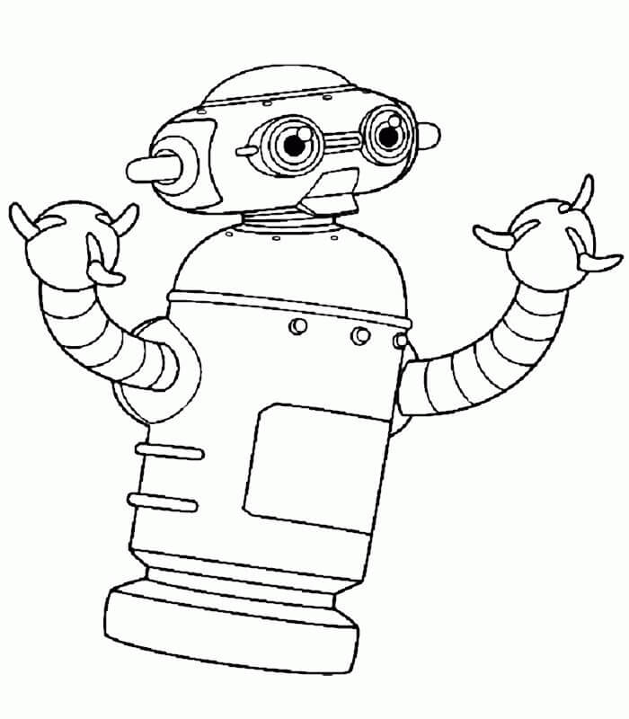 Dibujo de Chico Robot Impresionante para Colorear