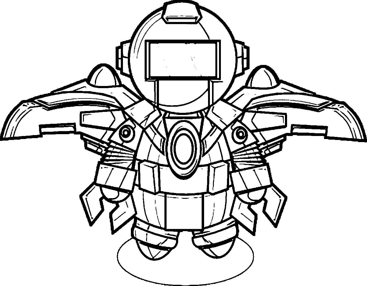 Dibujo de Dibujar a Mano Chico Robot para Colorear
