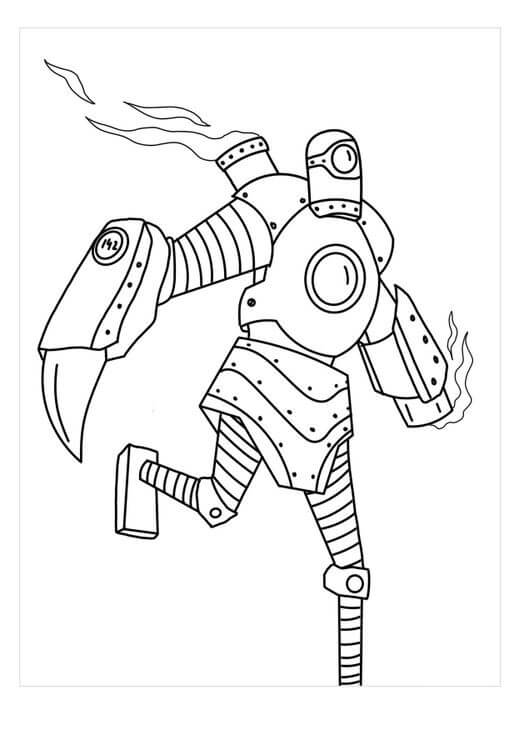 Dibujo de Gran Chico Robot para Colorear
