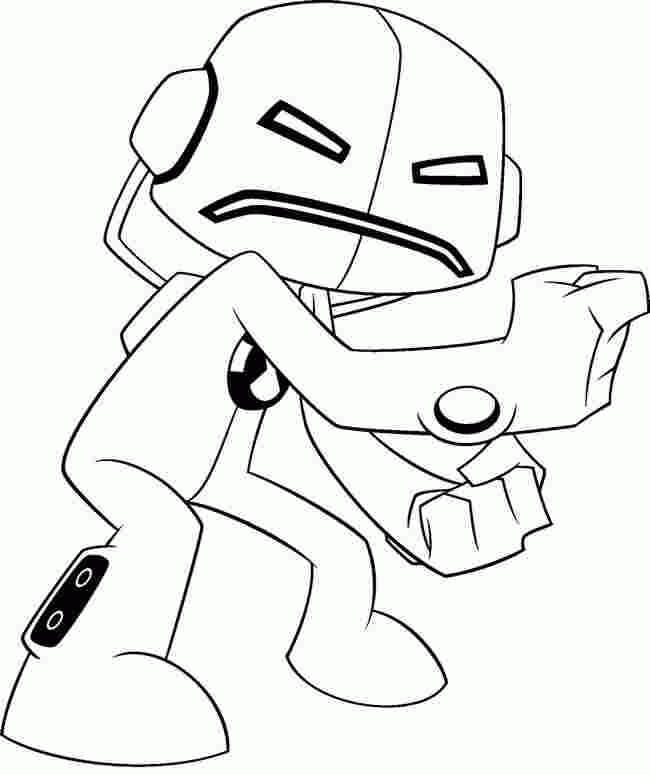 Dibujo de Robot Aliengena de Ben 10 para Colorear