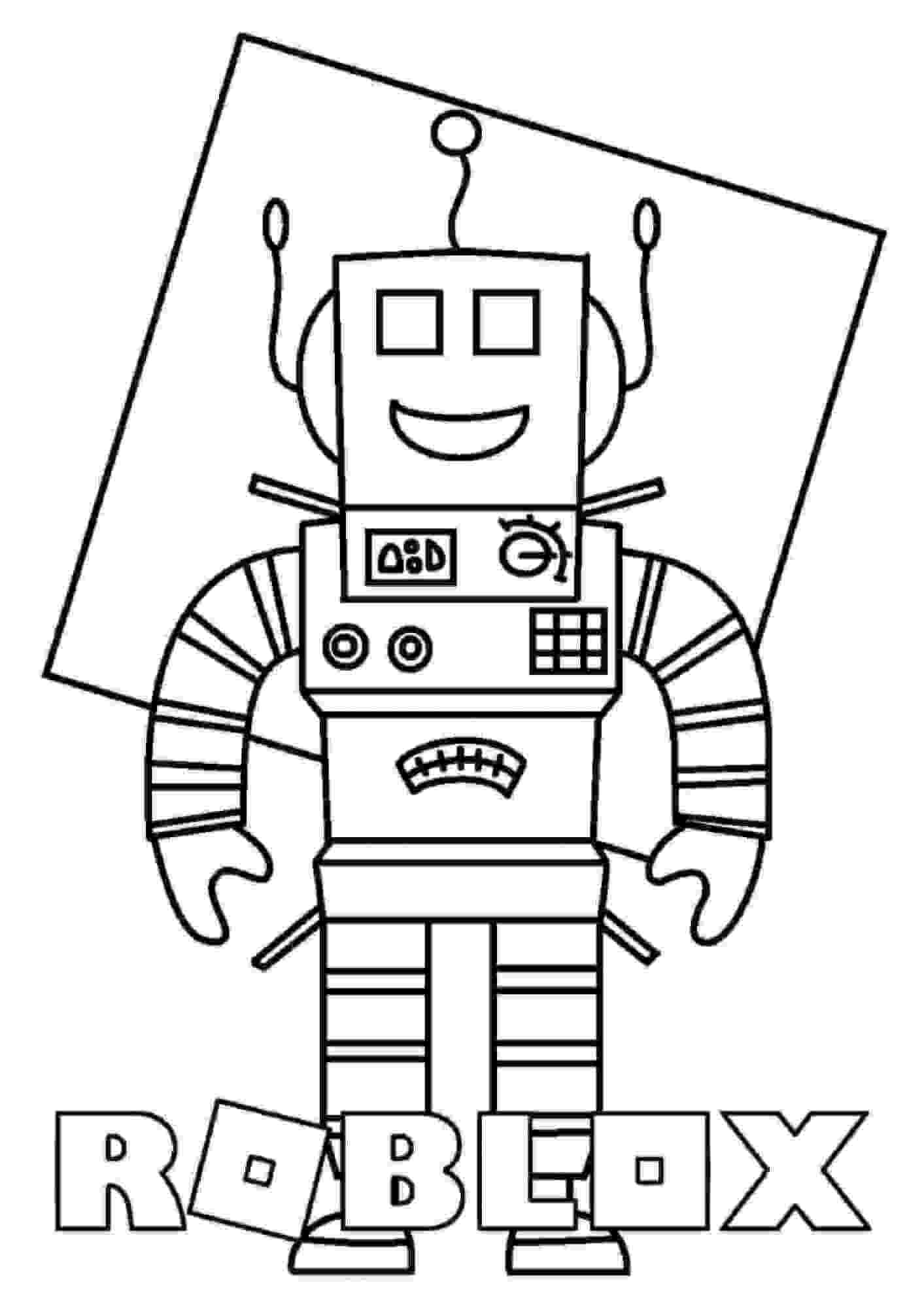 Dibujo de Robot Guy Roblox Divertido para Colorear