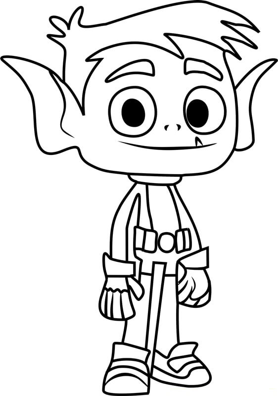 Dibujo de Chico Bestia para Colorear