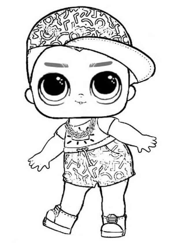 Dibujo de Chico Genial Lol para Colorear