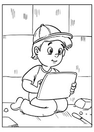 Dibujo de Nio Dibujar para Colorear