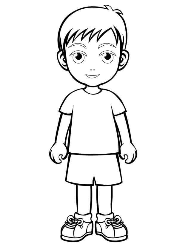 Dibujo de Nio Sonriendo para Colorear