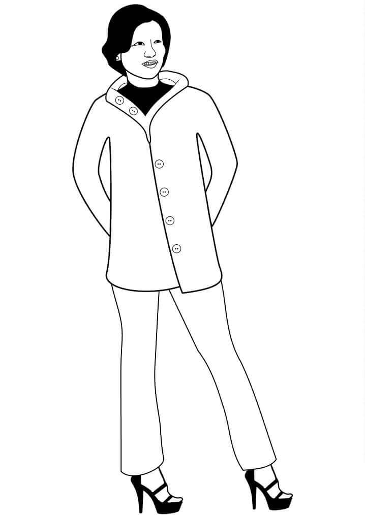 Dibujo de Dama China para Colorear