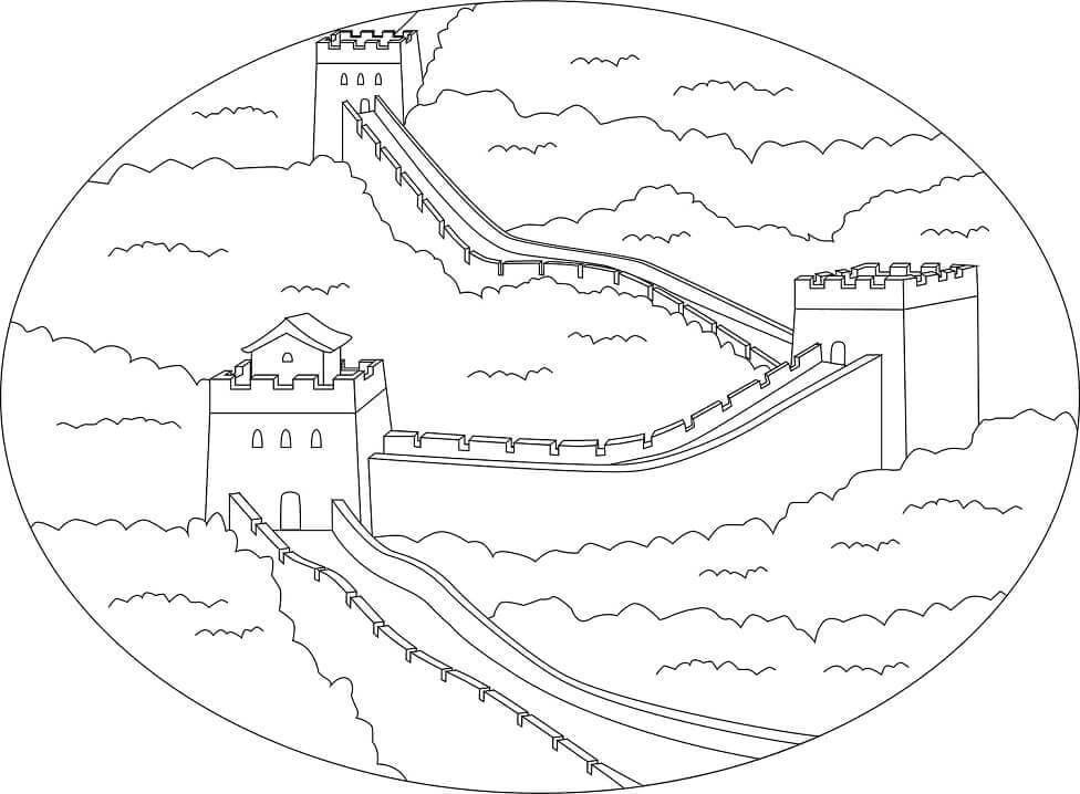 Dibujo de La Gran Muralla China para Colorear