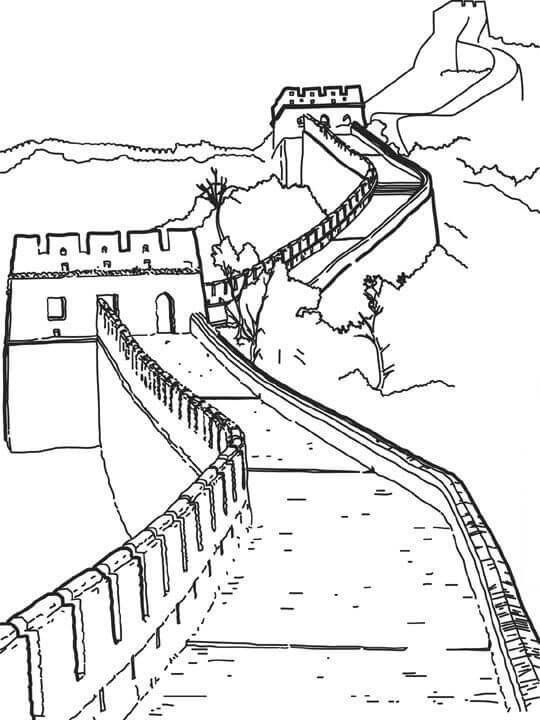 Dibujo de La Gran Muralla de China para Colorear