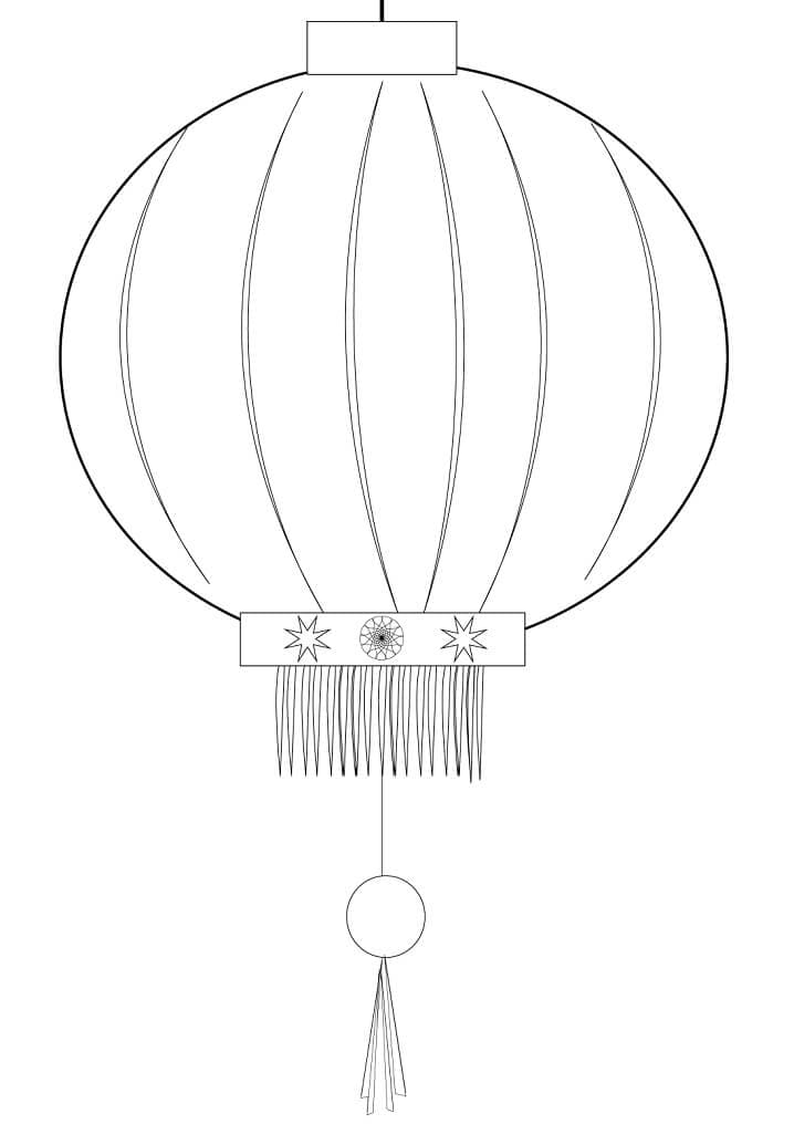 Dibujo de Linterna China para Colorear