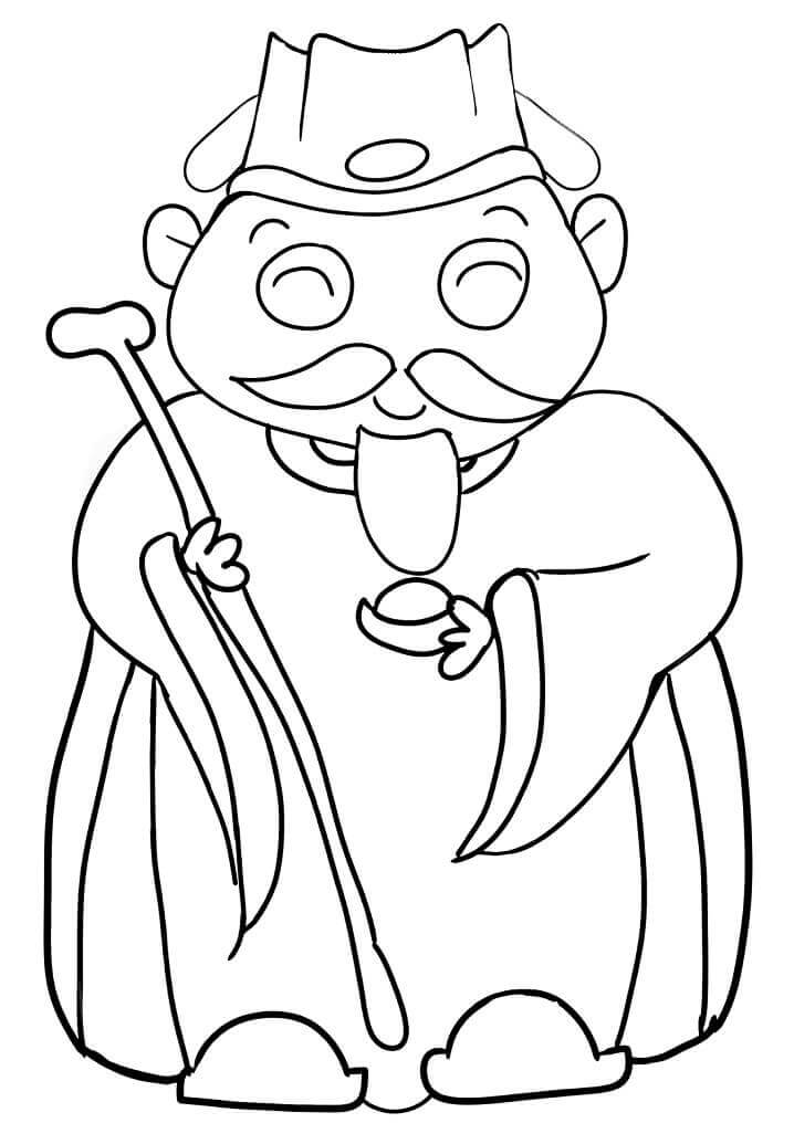Dibujo de Sabio Chino para Colorear