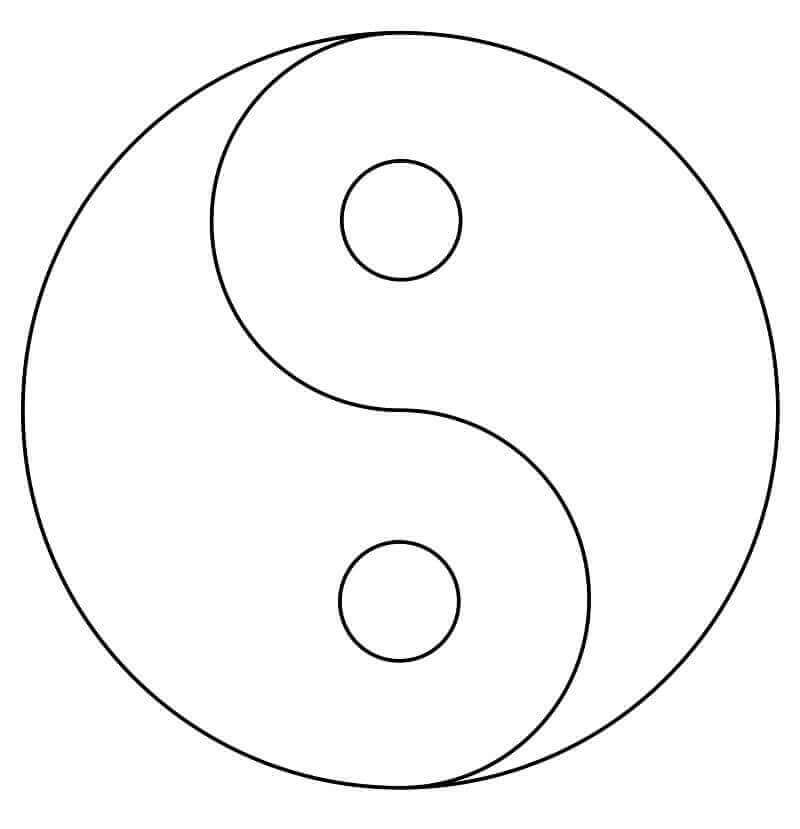 Dibujo de Yin Yang para Colorear