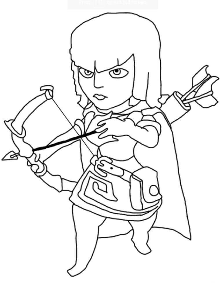 Dibujo de Arquero para Colorear
