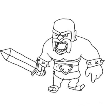 Dibujo de Ejrcito Brbaro para Colorear