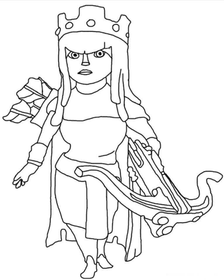 Dibujo de Reina Arquera para Colorear