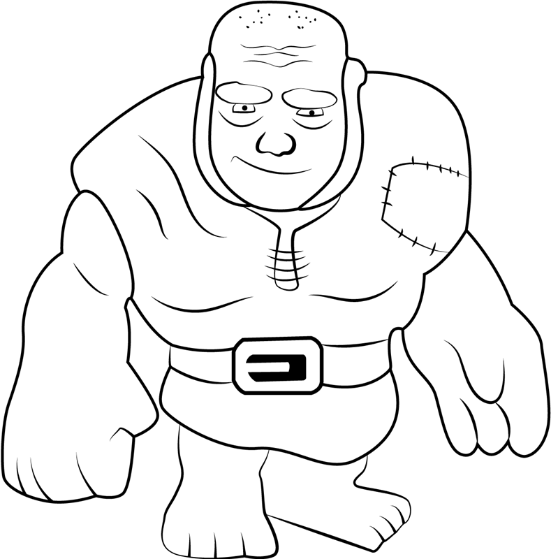 Dibujo de Sonriendo Gigante para Colorear