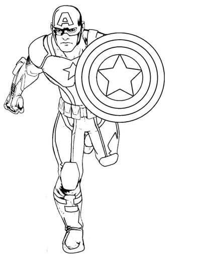 Dibujo de Chris Evan Luchando para Colorear