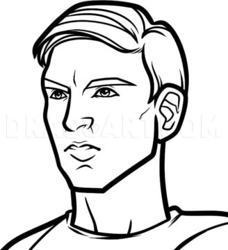 Dibujo de Dibujar al Ppequeo Chris Evans para Colorear