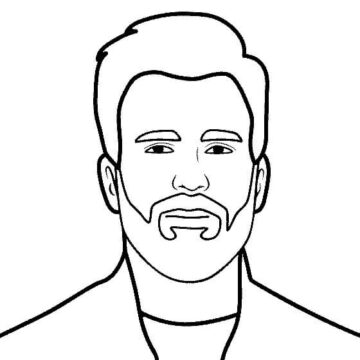 Dibujo de Enfrntate a Chris Evans para Colorear