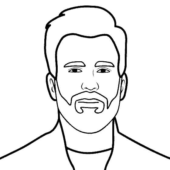 Dibujo de Enfrntate a Chris Evans para Colorear