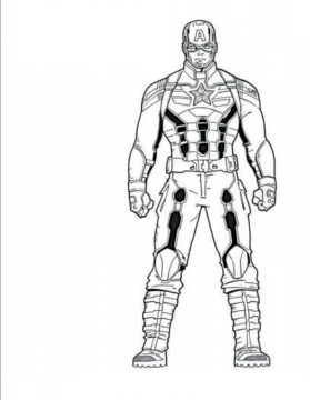 Dibujo de Gran Capitn Amrica de Chris para Colorear