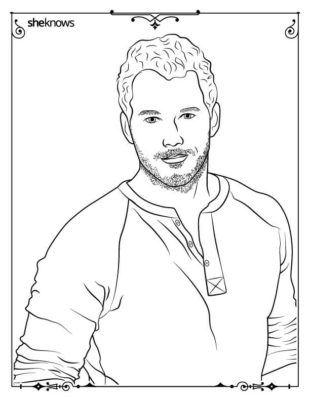 Dibujo de Gran Chris Evans para Colorear